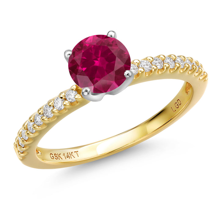 Created Ruby - July_5_Ring in 14K Two Tone Gold