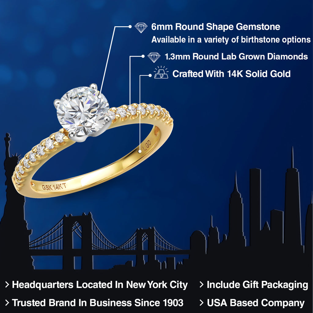 Ring in 14K Two Tone Gold