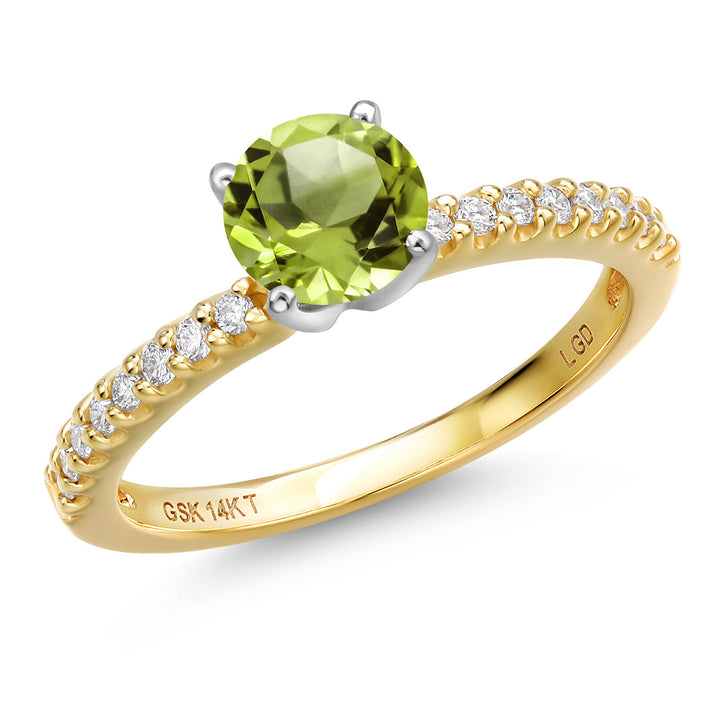 Peridot - August_5_Ring in 14K Two Tone Gold