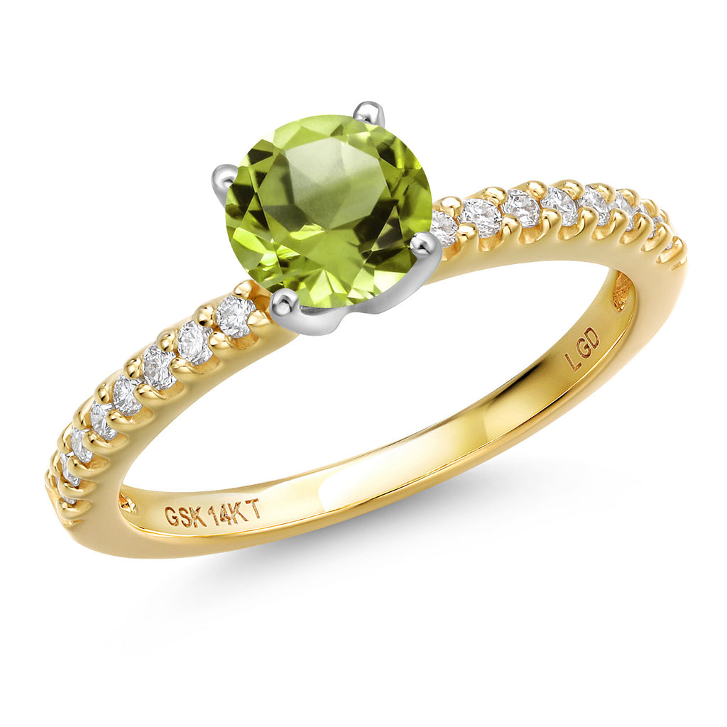 Peridot - August_9_Ring in 14K Two Tone Gold