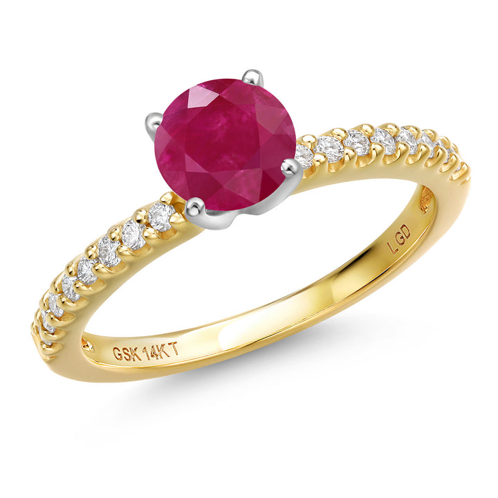 Ruby - July_5_Ring in 14K Two Tone Gold