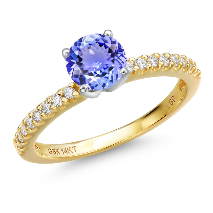 Tanzanite - December_5_Ring in 14K Two Tone Gold