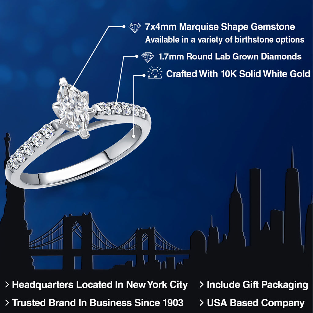 Ring in 10K White Gold