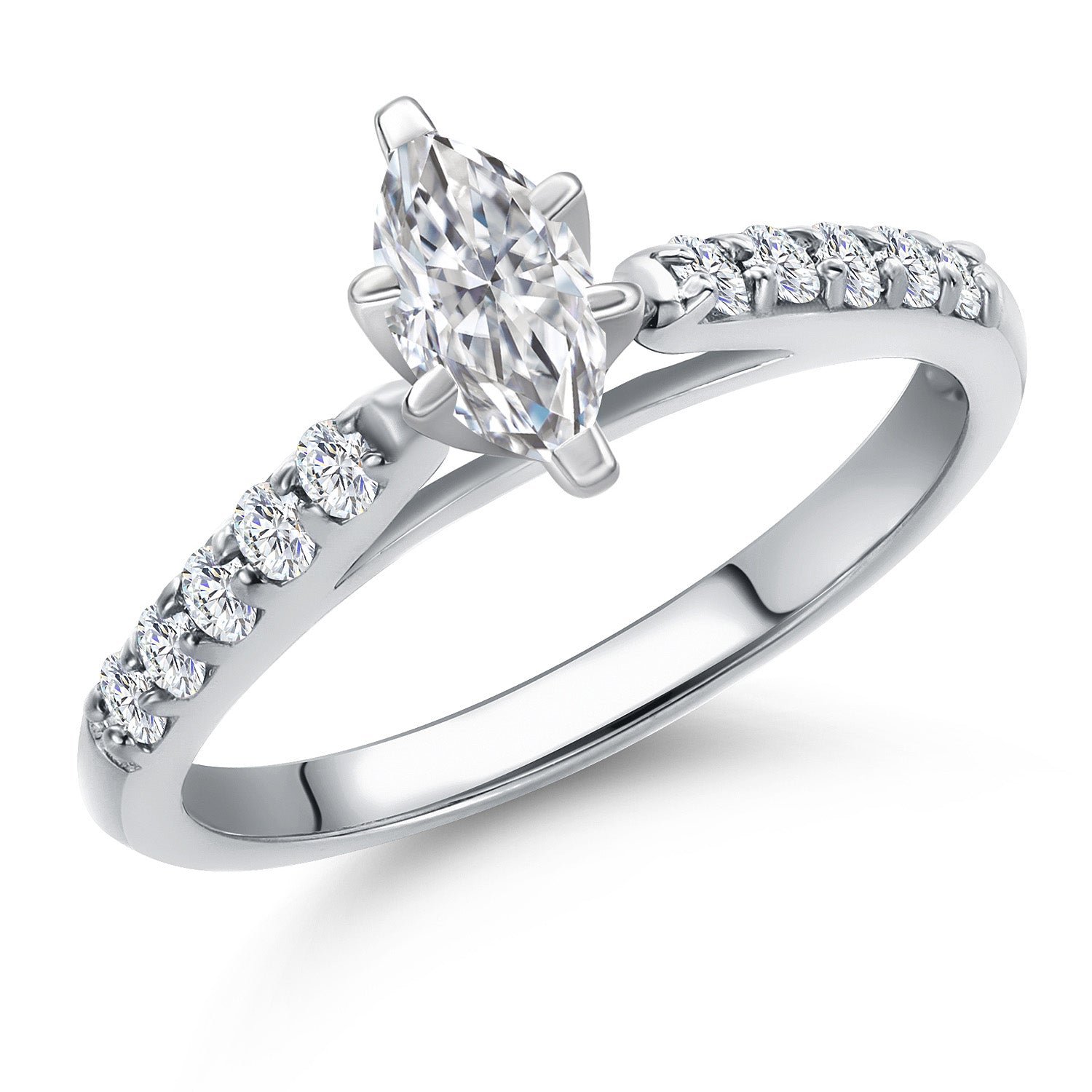 Ring in 10K White Gold