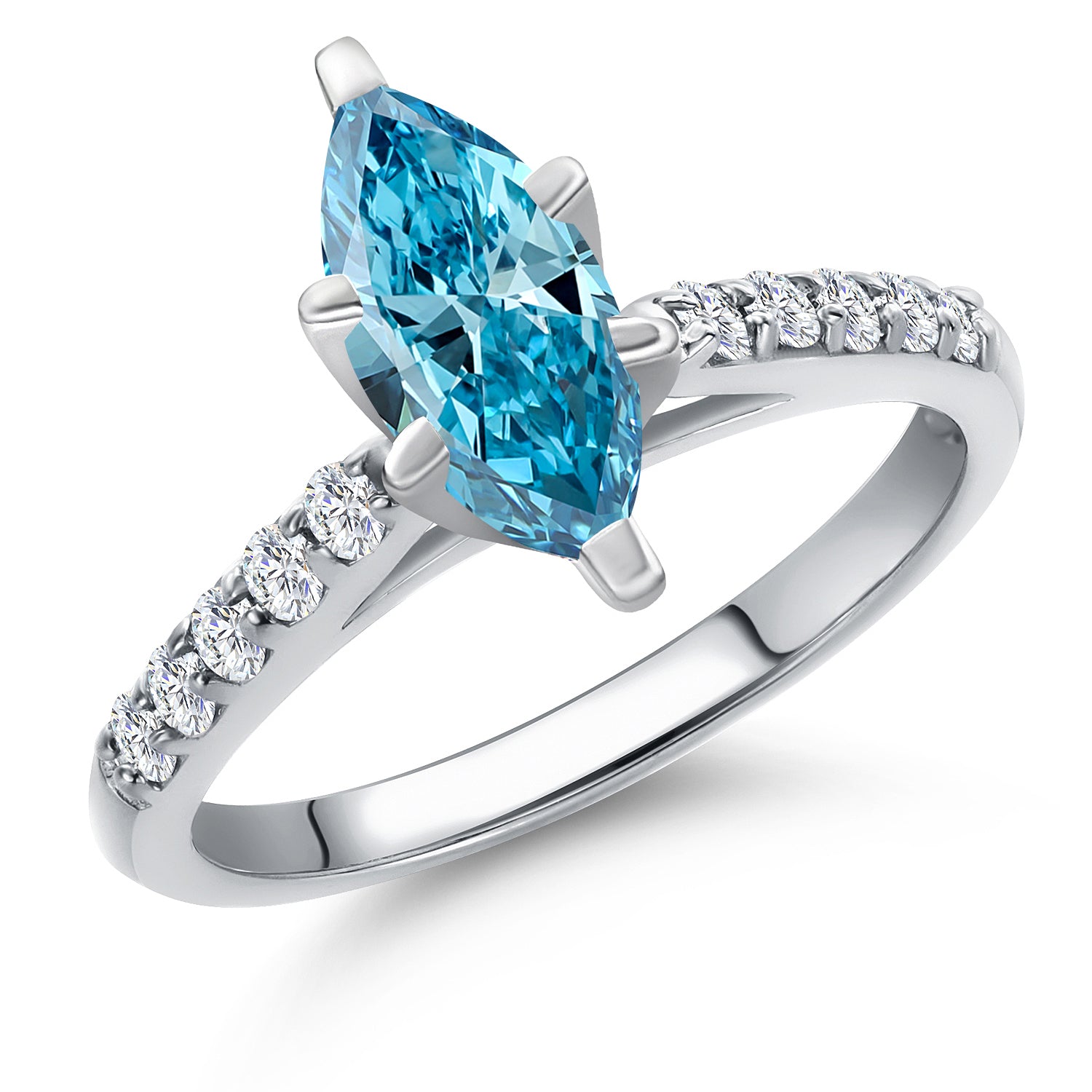 Ring in 10K White Gold