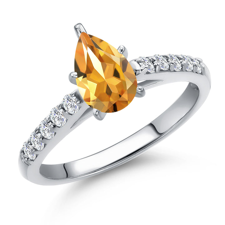 Citrine - November_5_Ring in 10K White Gold