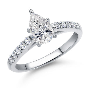 White Lab Grown Diamond - April_6_Ring in 10K White Gold