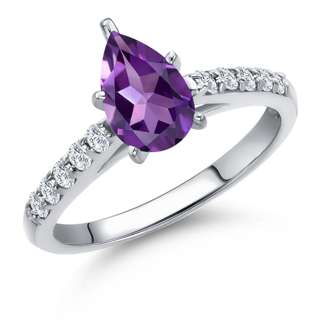Amethyst - February_8_Ring in 10K White Gold