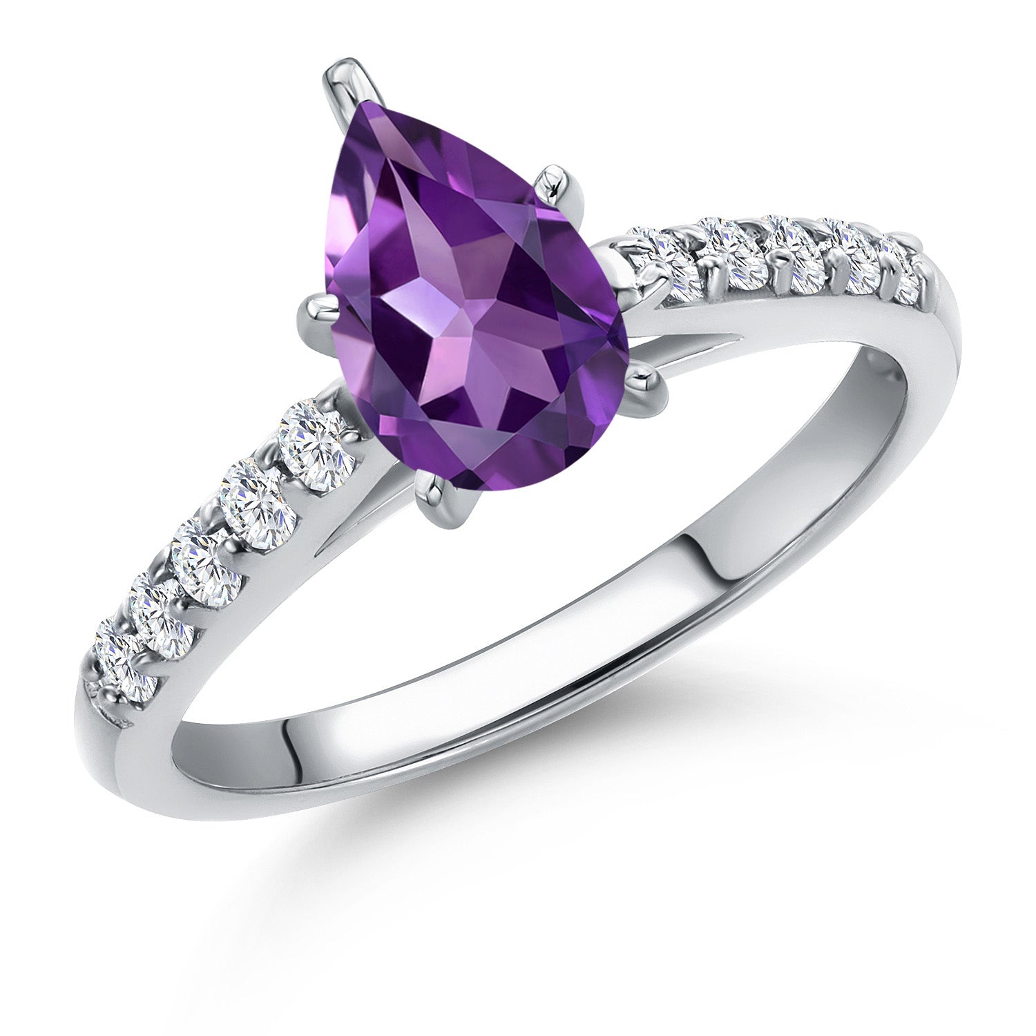 Amethyst - February_6_Ring in 10K White Gold