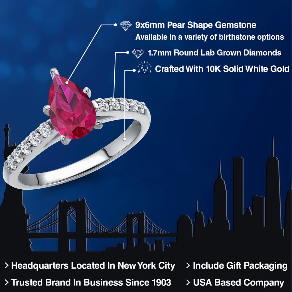 Created Ruby - July_5_Ring in 10K White Gold