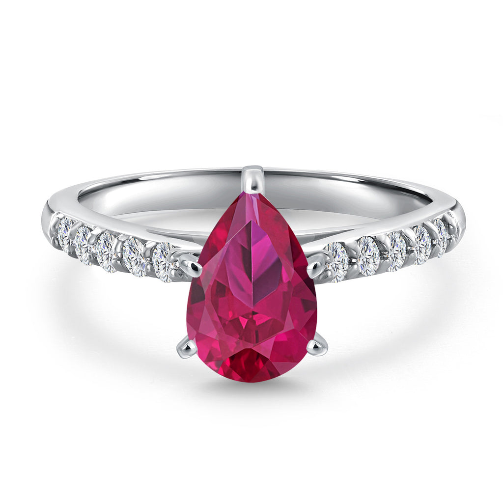 Created Ruby - July_5_Ring in 10K White Gold