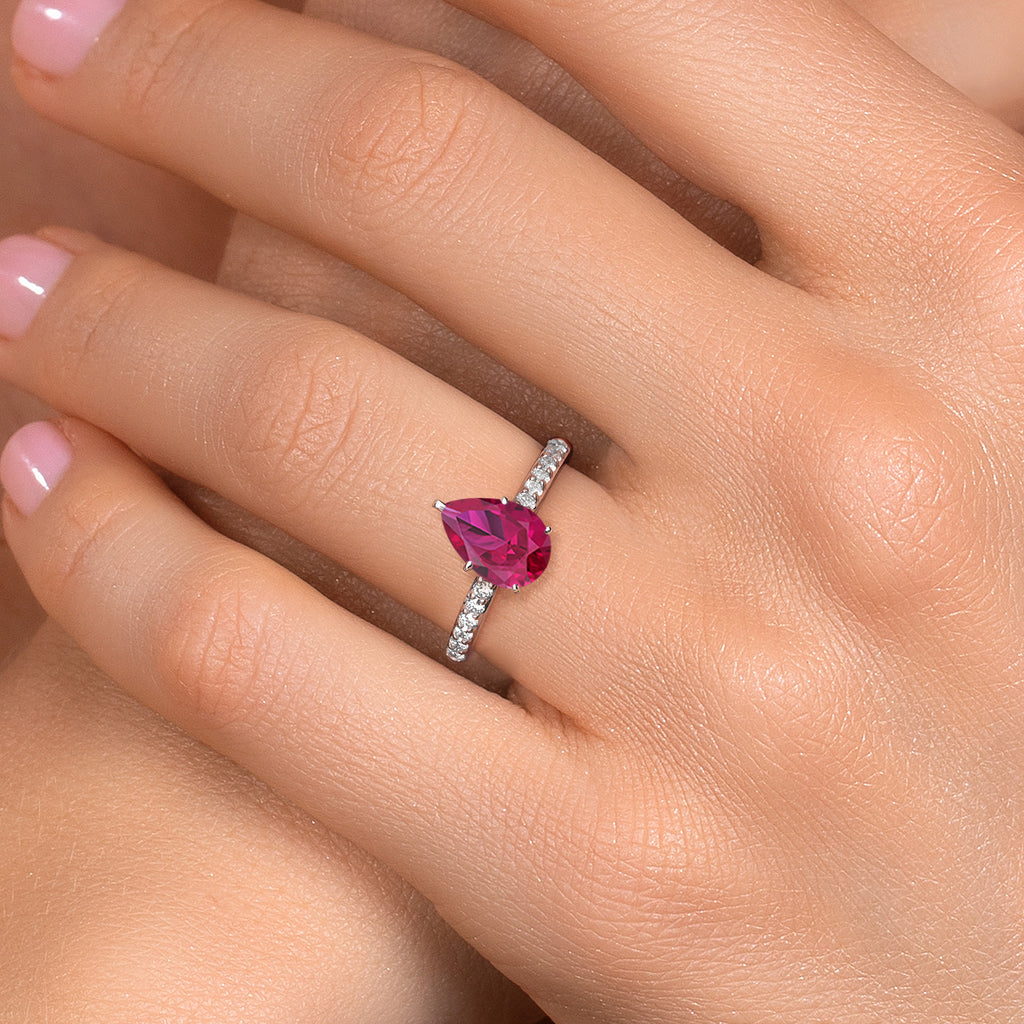 Created Ruby - July_5_Ring in 10K White Gold
