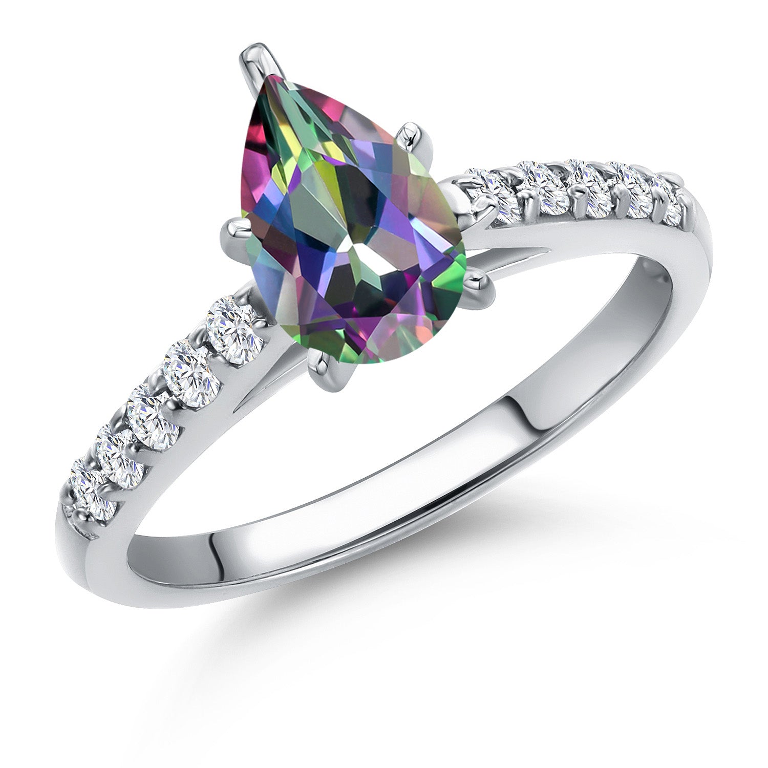 Green Mystic Topaz_7_Ring in 10K White Gold