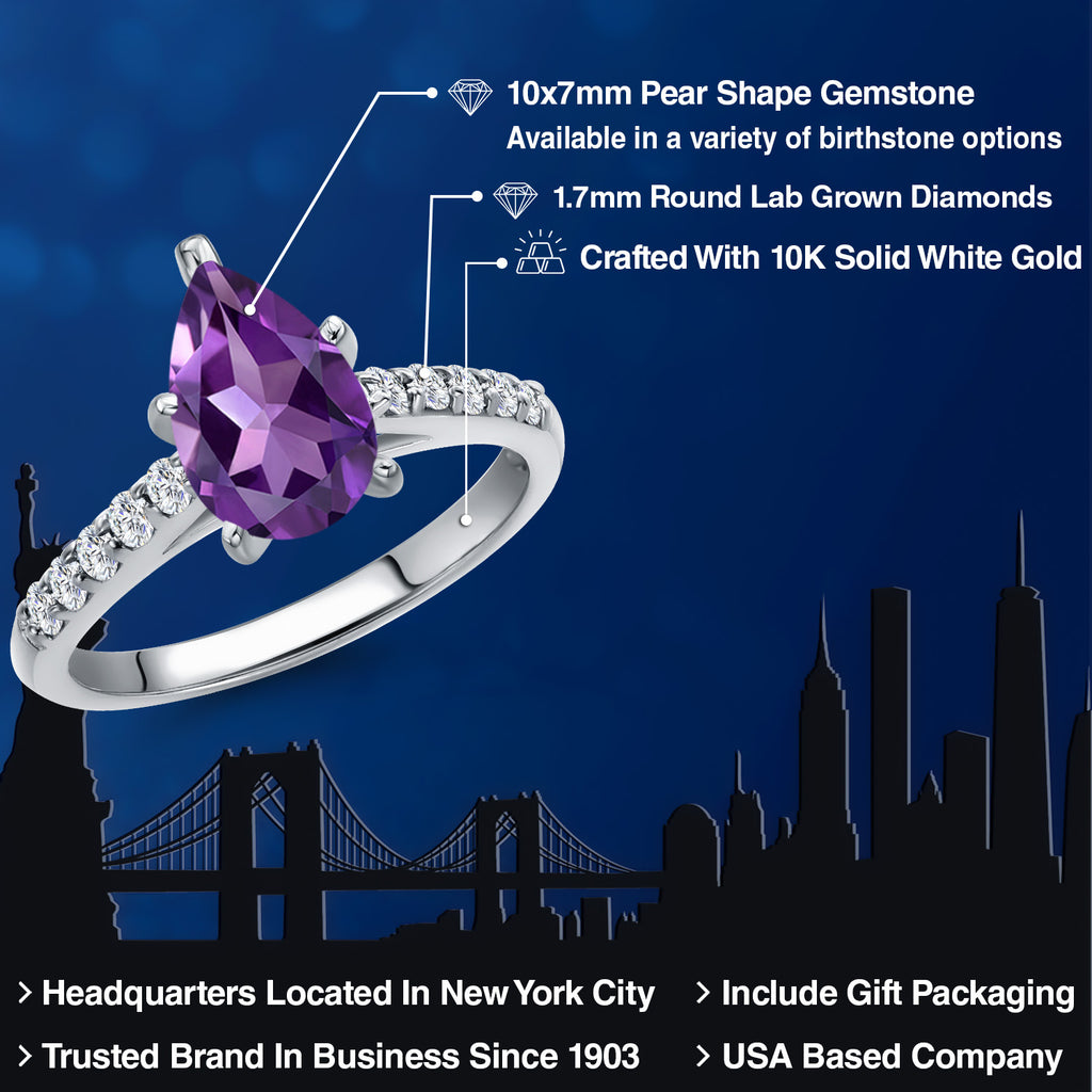 Amethyst - February_7_Ring in 10K White Gold