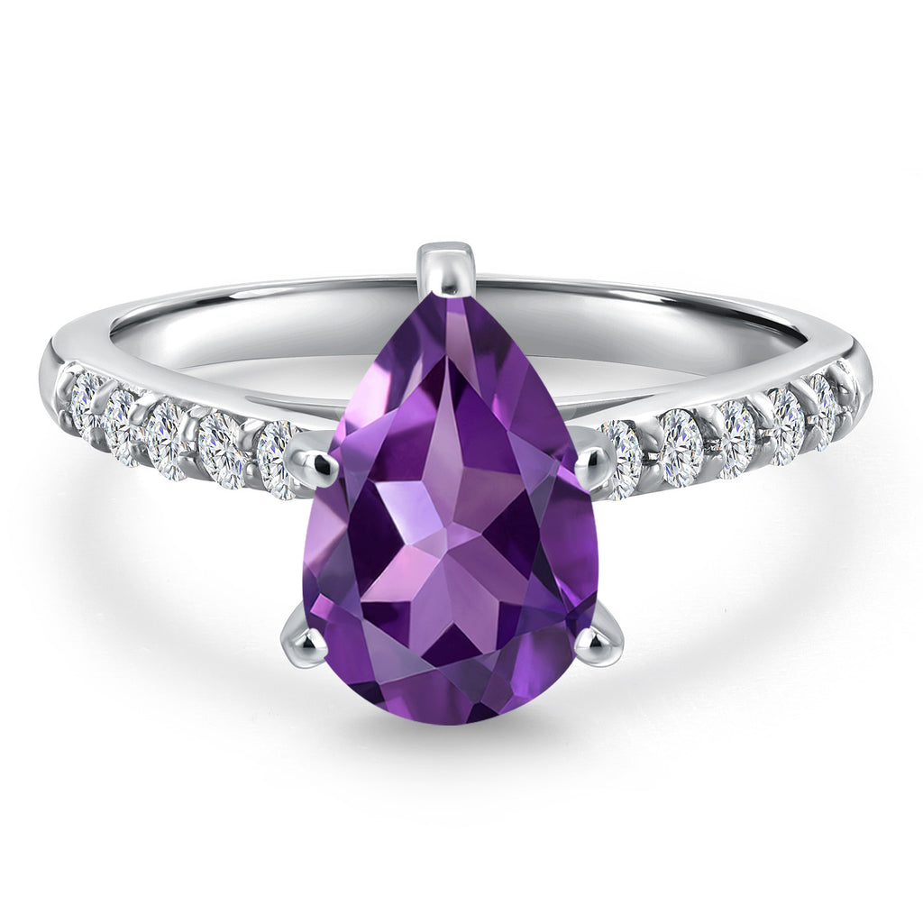 Amethyst - February_7_Ring in 10K White Gold