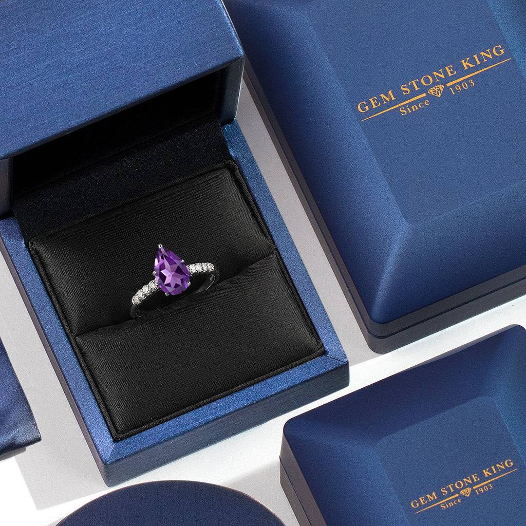 Amethyst - February_7_Ring in 10K White Gold