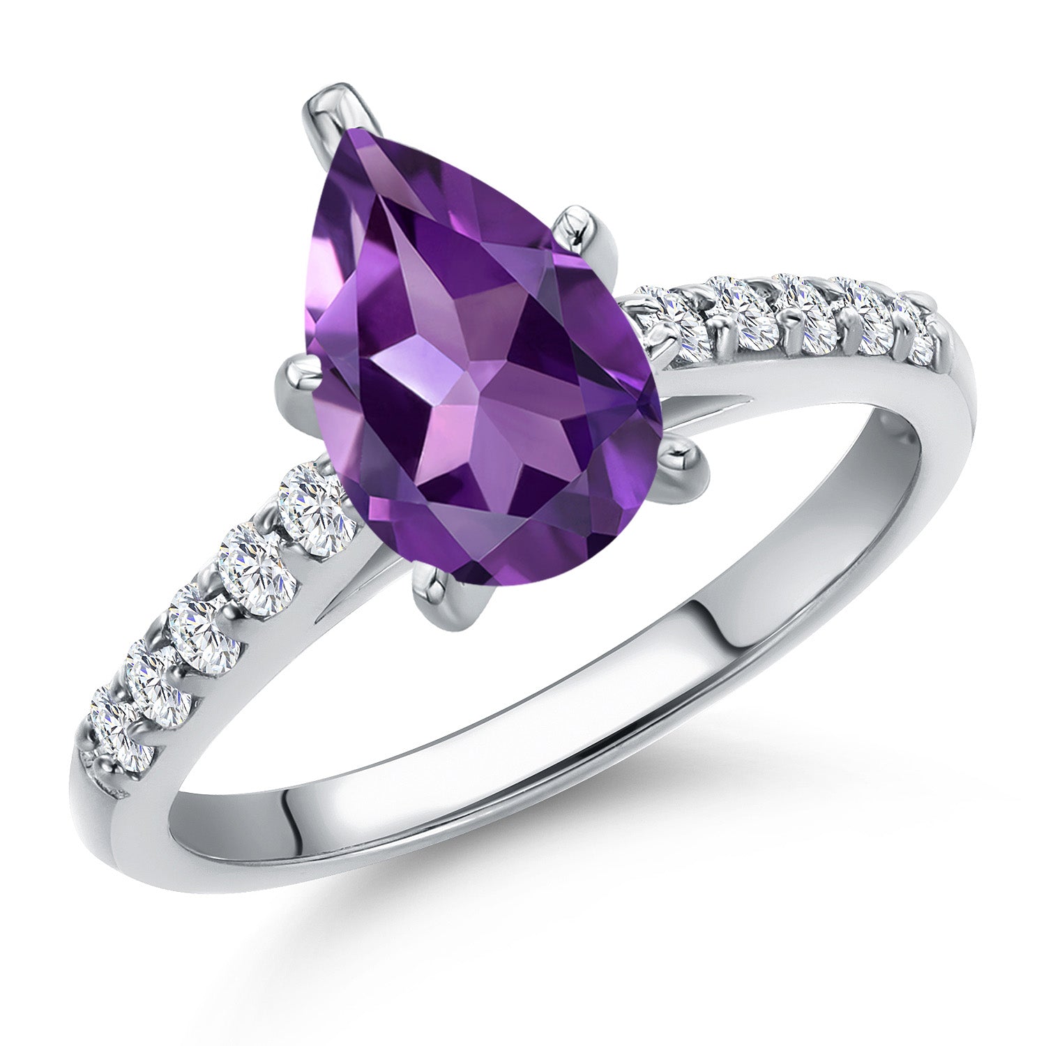 Amethyst - February_7_Ring in 10K White Gold