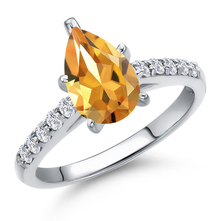 Citrine - November_5_Ring in 10K White Gold