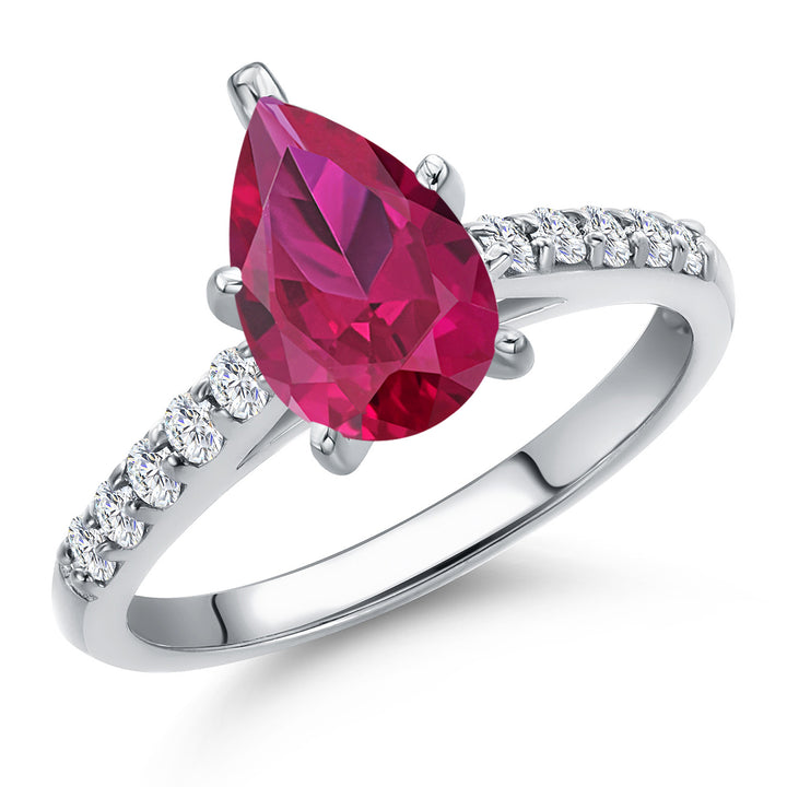 Created Ruby - July_5_Ring in 10K White Gold