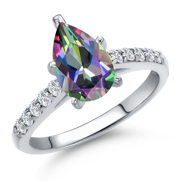 Green Mystic Topaz_5_Ring in 10K White Gold