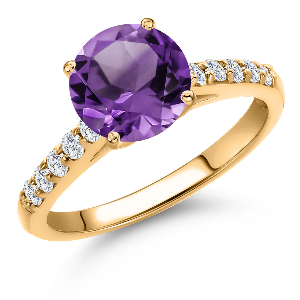 Amethyst - February_7_Ring in 10K Yellow Gold