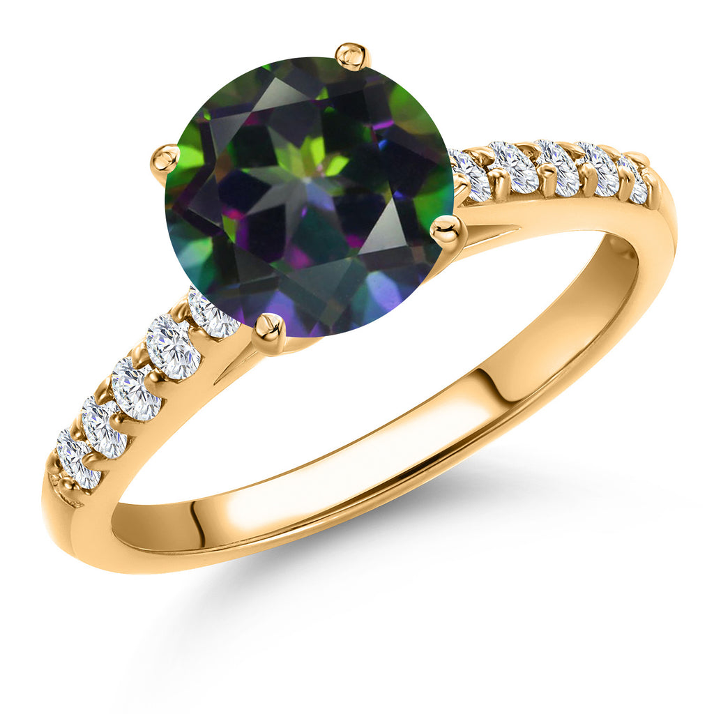 Green Mystic Topaz_7_Ring in 10K Yellow Gold