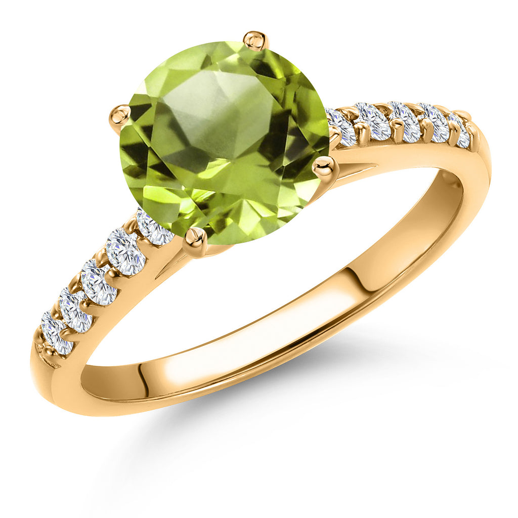 Peridot - August_8_Ring in 10K Yellow Gold