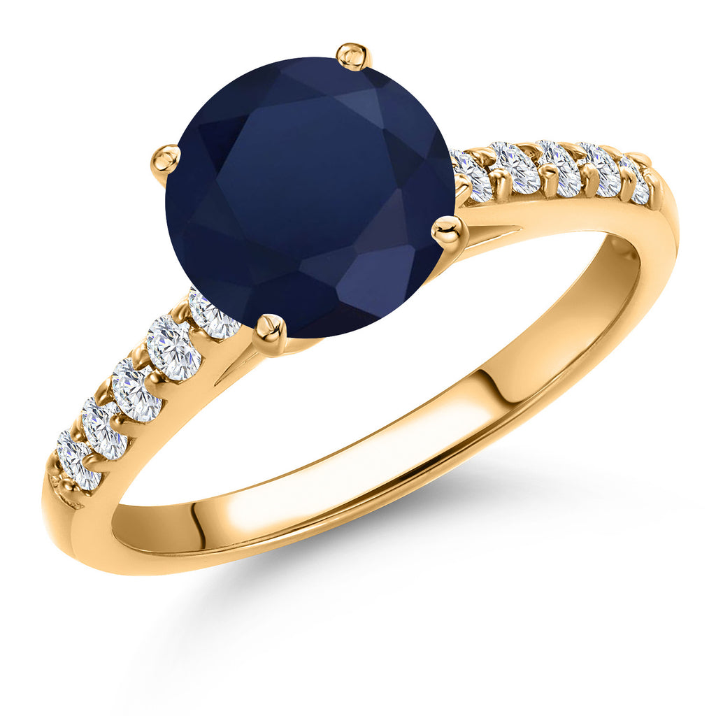Blue Sapphire - September_5_Ring in 10K Yellow Gold