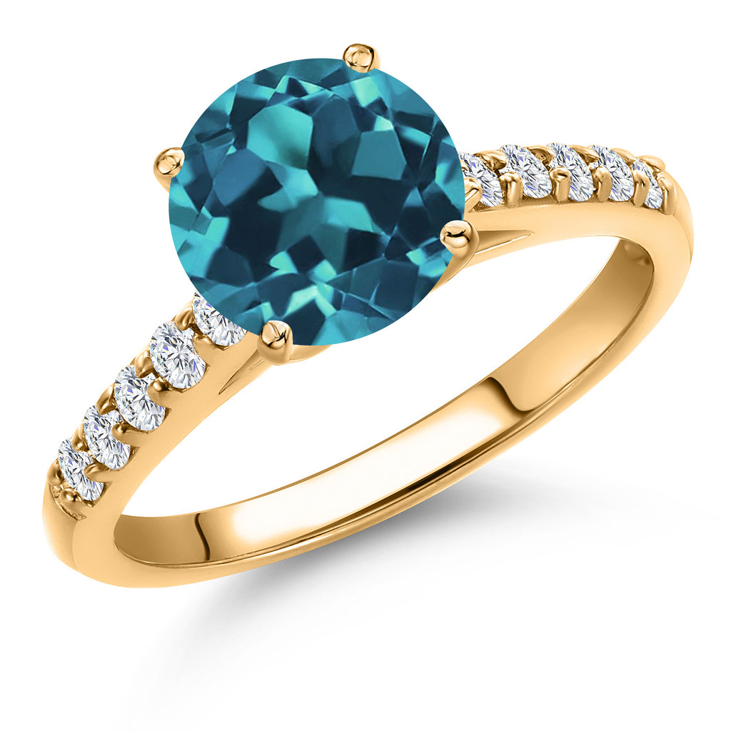 London Blue Topaz - November_5_Ring in 10K Yellow Gold