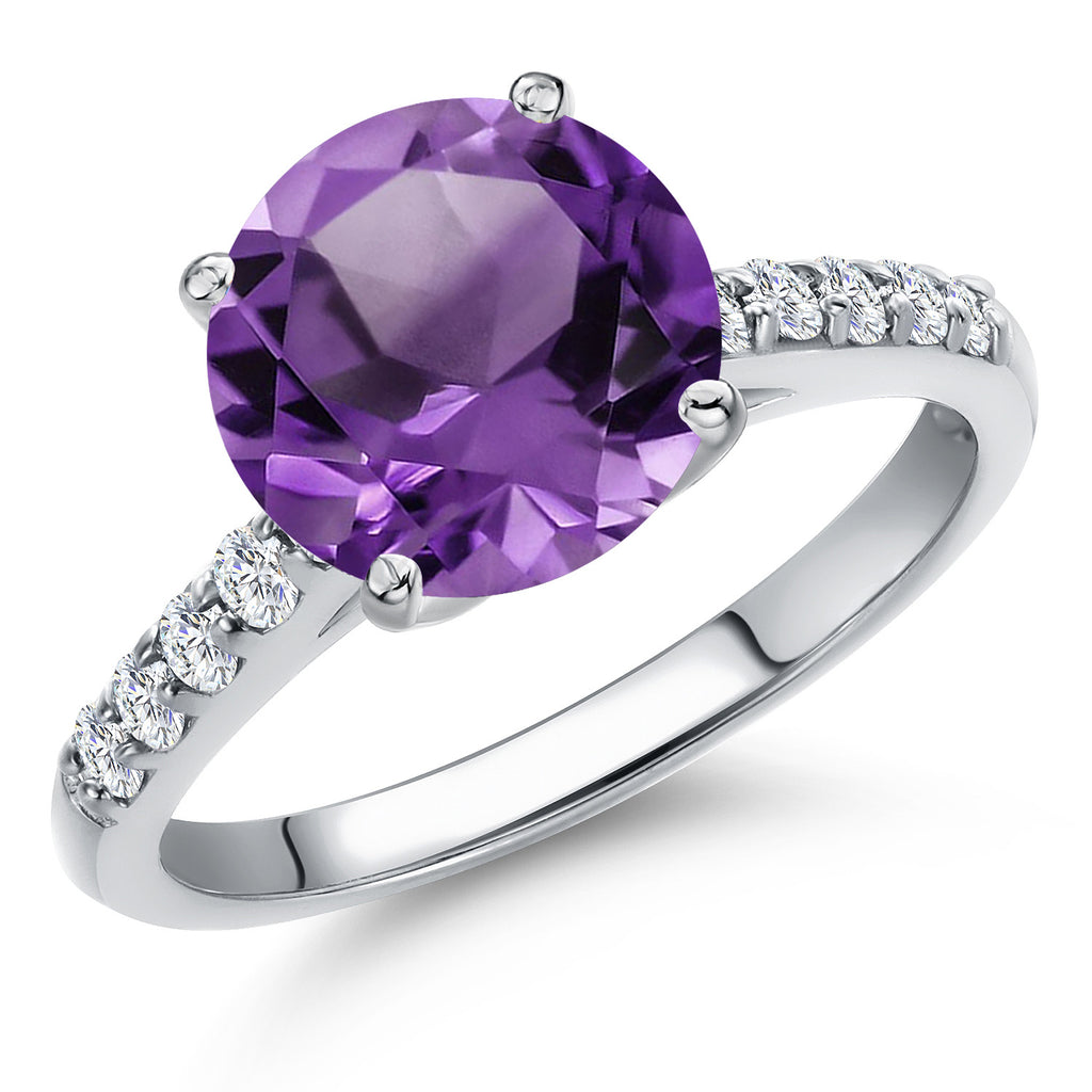 Amethyst - February_8_Ring in 10K White Gold