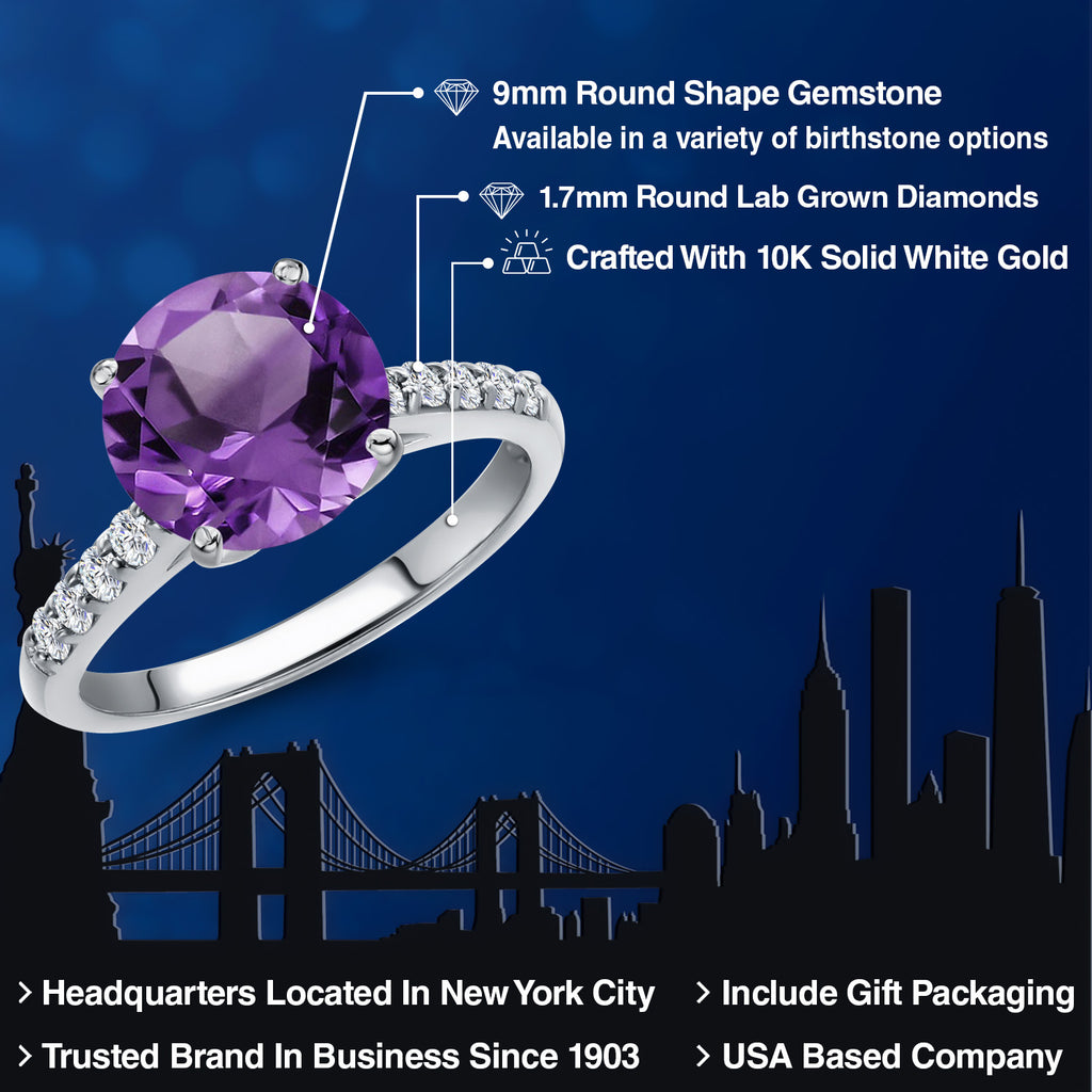 Amethyst - February_6_Ring in 10K White Gold