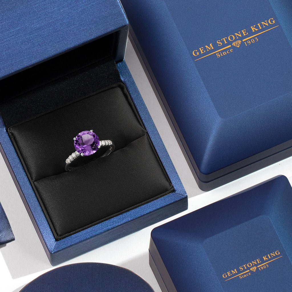 Amethyst - February_6_Ring in 10K White Gold