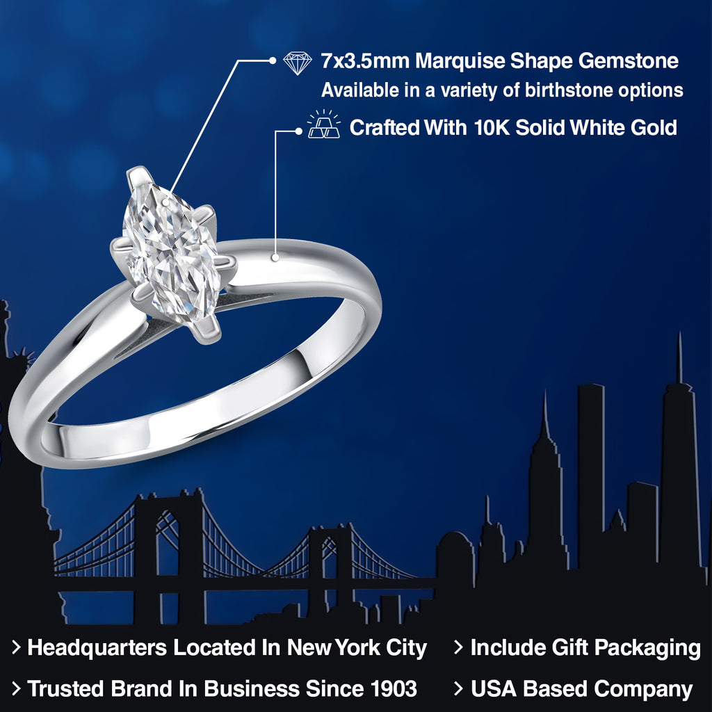Ring in 10K White Gold
