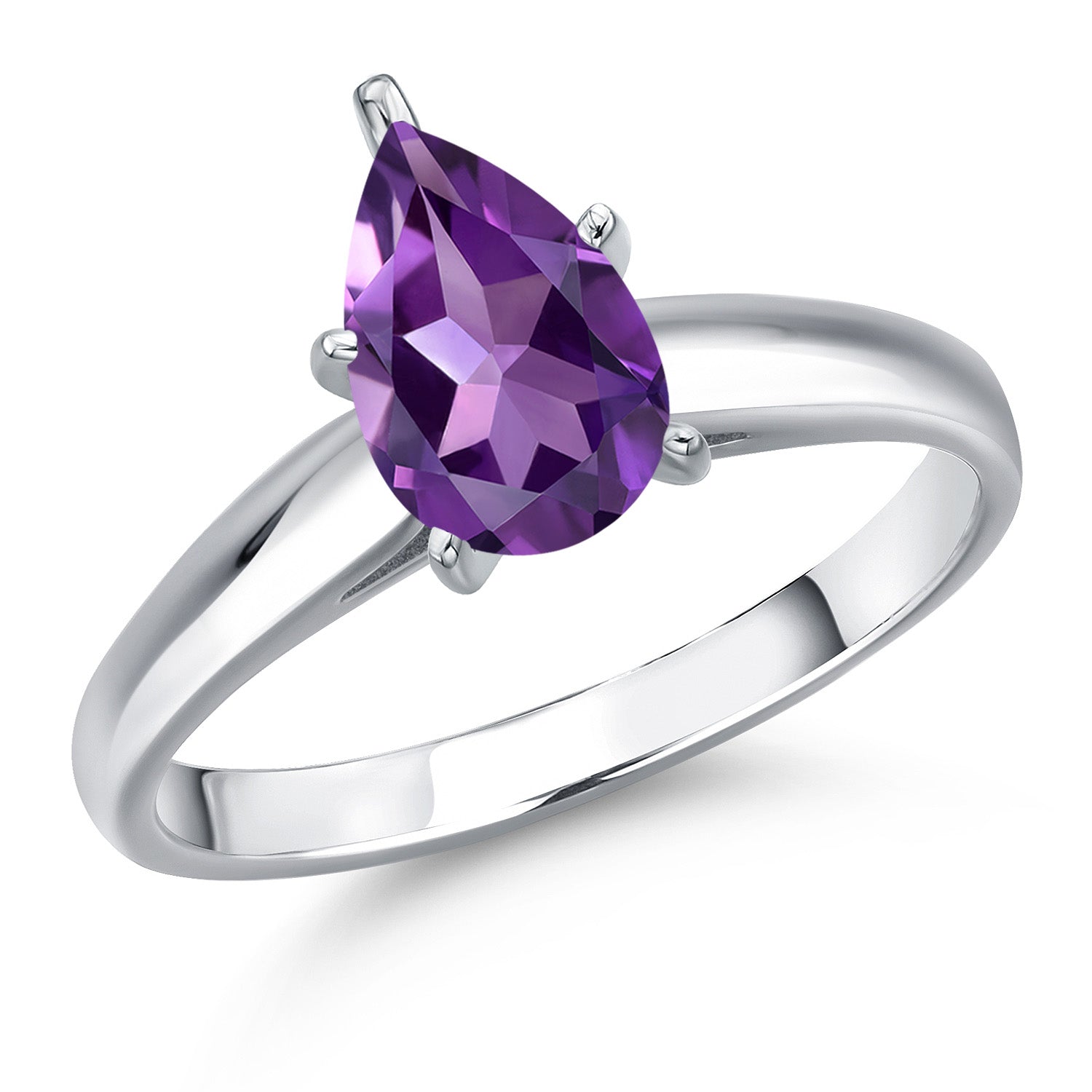 Amethyst - February_5_Ring in 10K White Gold