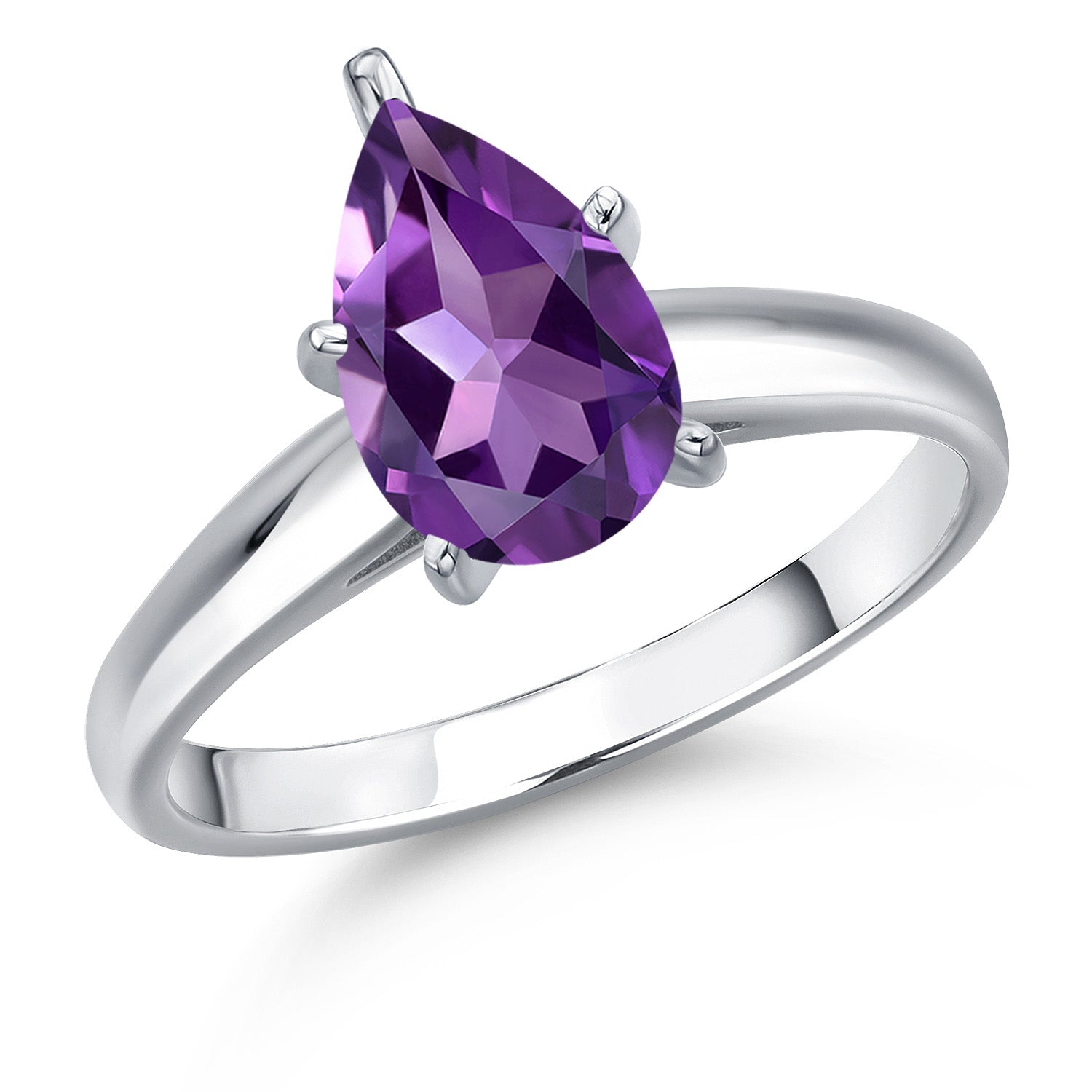 Amethyst - February_5_Ring in 10K White Gold