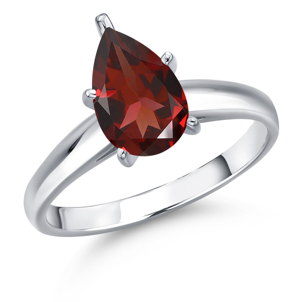 Garnet - January_6_Ring in 10K White Gold