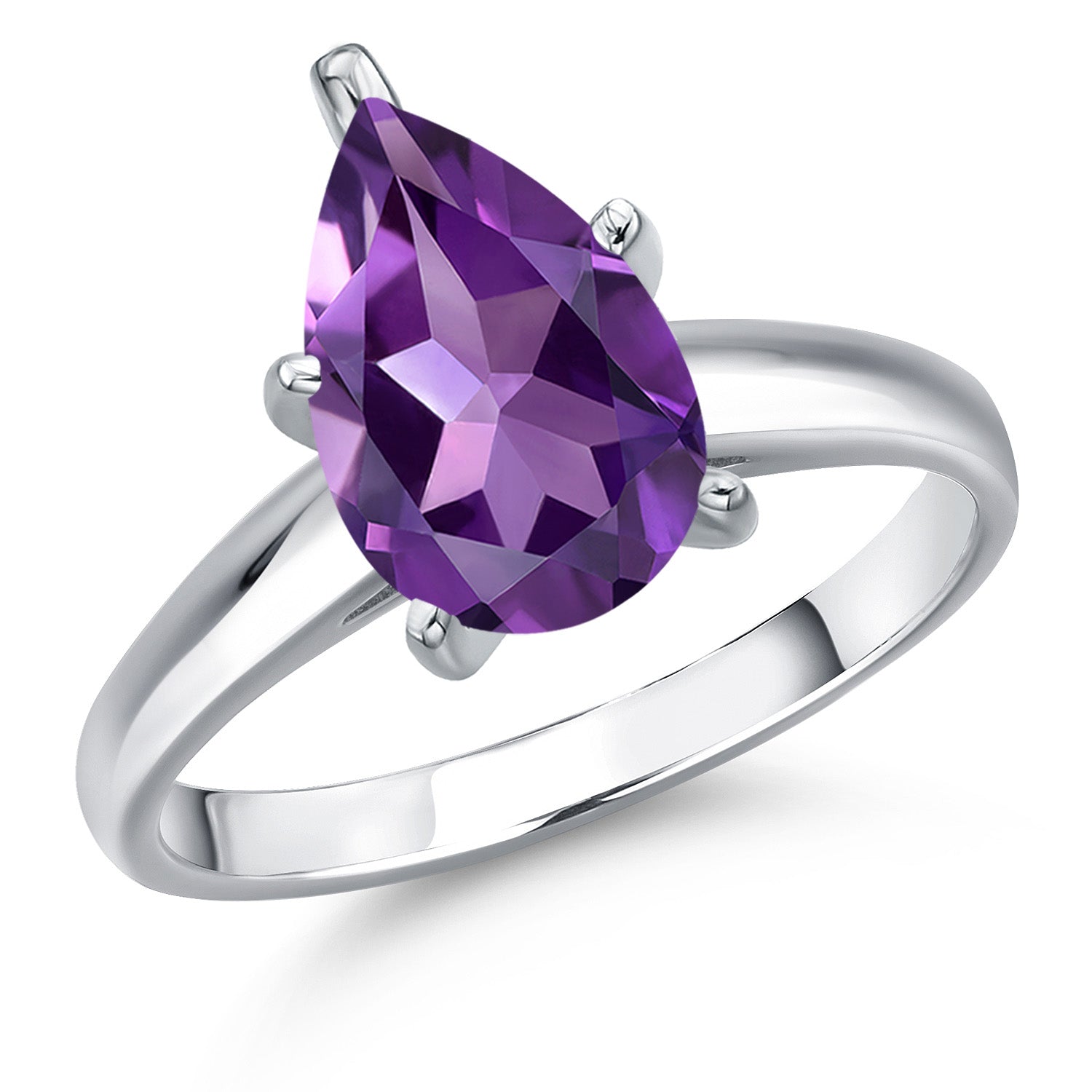 Amethyst - February_6_Ring in 10K White Gold