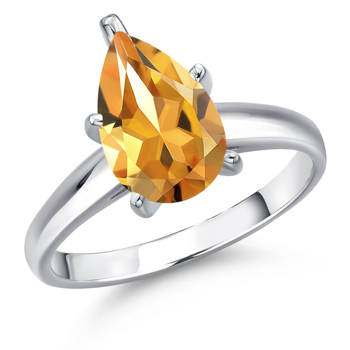 Citrine - November_7_Ring in 10K White Gold
