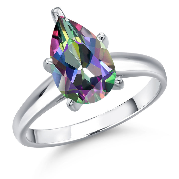 Green Mystic Topaz_5_Ring in 10K White Gold