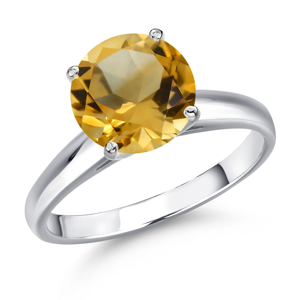 Citrine - November_9_Ring in 10K White Gold