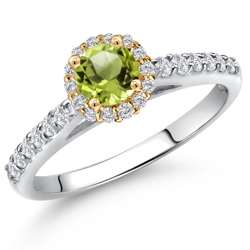 Peridot - August_7_Ring in 10K Two Tone Gold