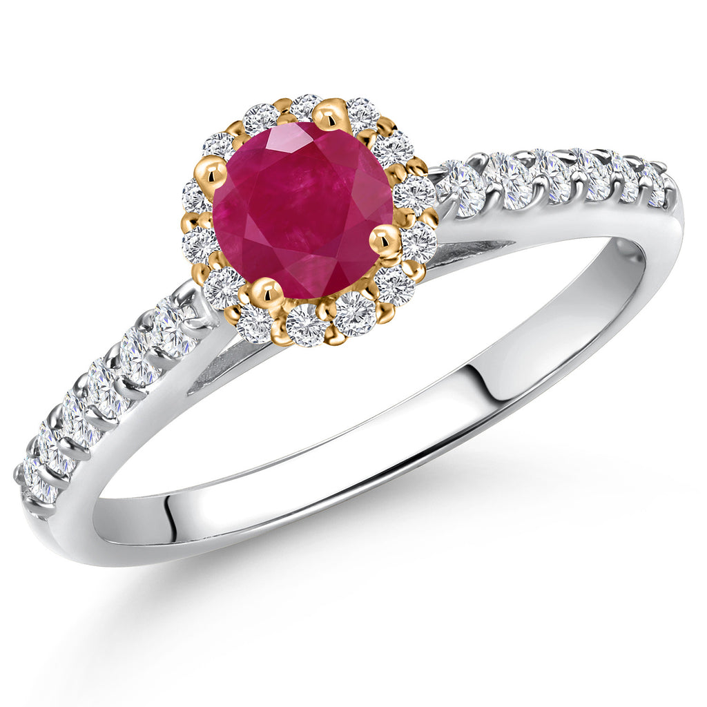 Ruby - July_9_Ring in 10K Two Tone Gold