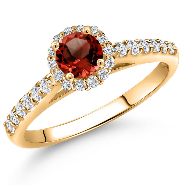 Garnet - January_5_Ring in 10K Yellow Gold