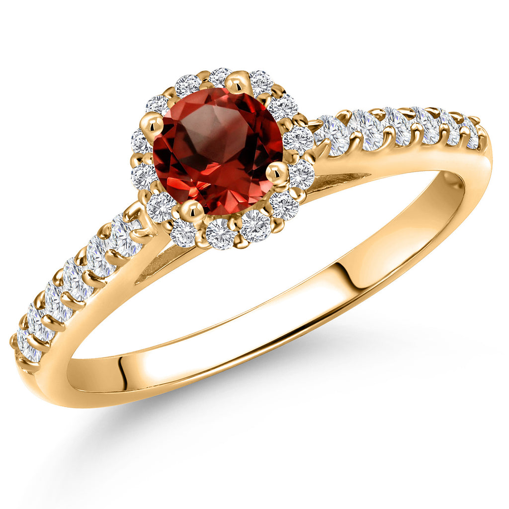 Garnet - January_9_Ring in 10K Yellow Gold