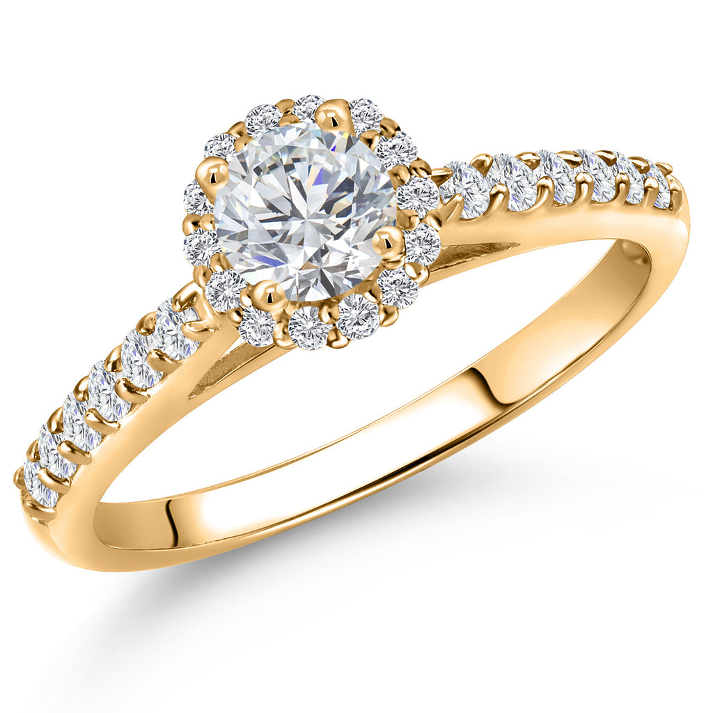 White Lab Grown Diamond - April_9_Ring in 10K Yellow Gold