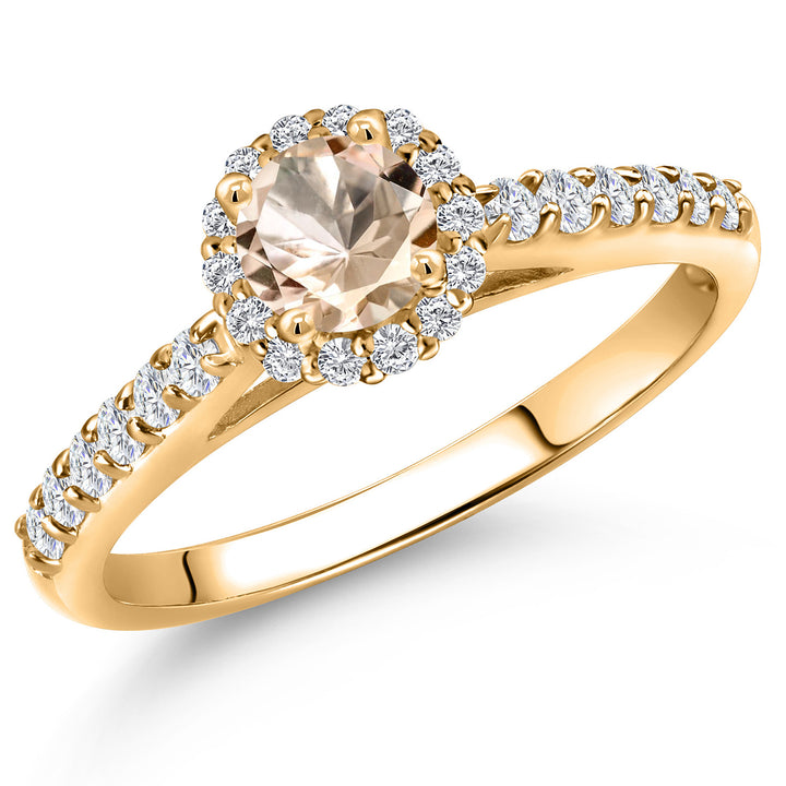 Morganite - October_5_Ring in 10K Yellow Gold
