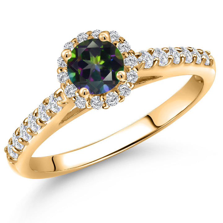 Green Mystic Topaz_5_Ring in 10K Yellow Gold