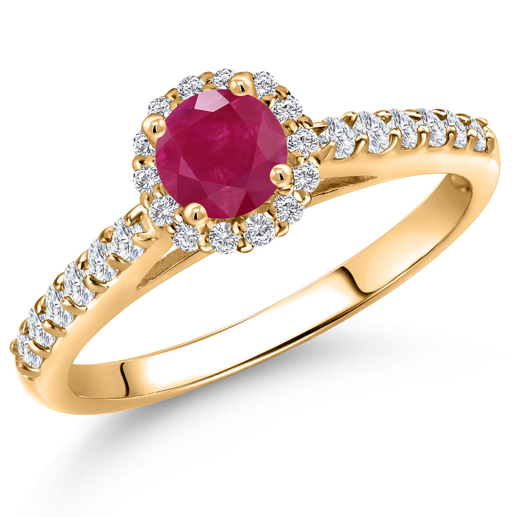 Ruby - July_8_Ring in 10K Yellow Gold