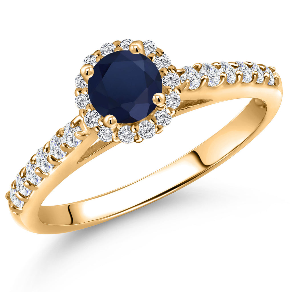 Blue Sapphire - September_9_Ring in 10K Yellow Gold
