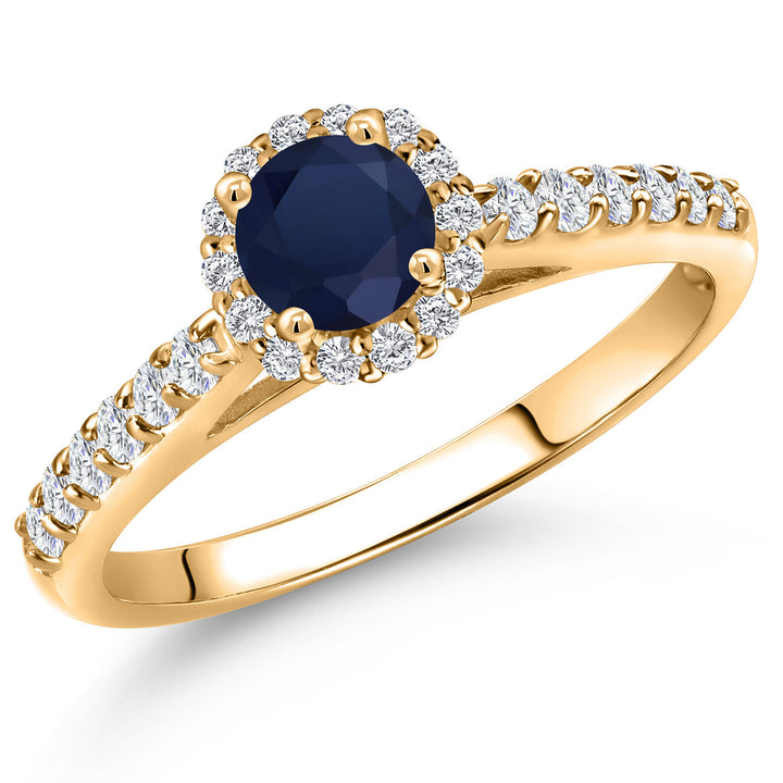 Blue Sapphire - September_5_Ring in 10K Yellow Gold